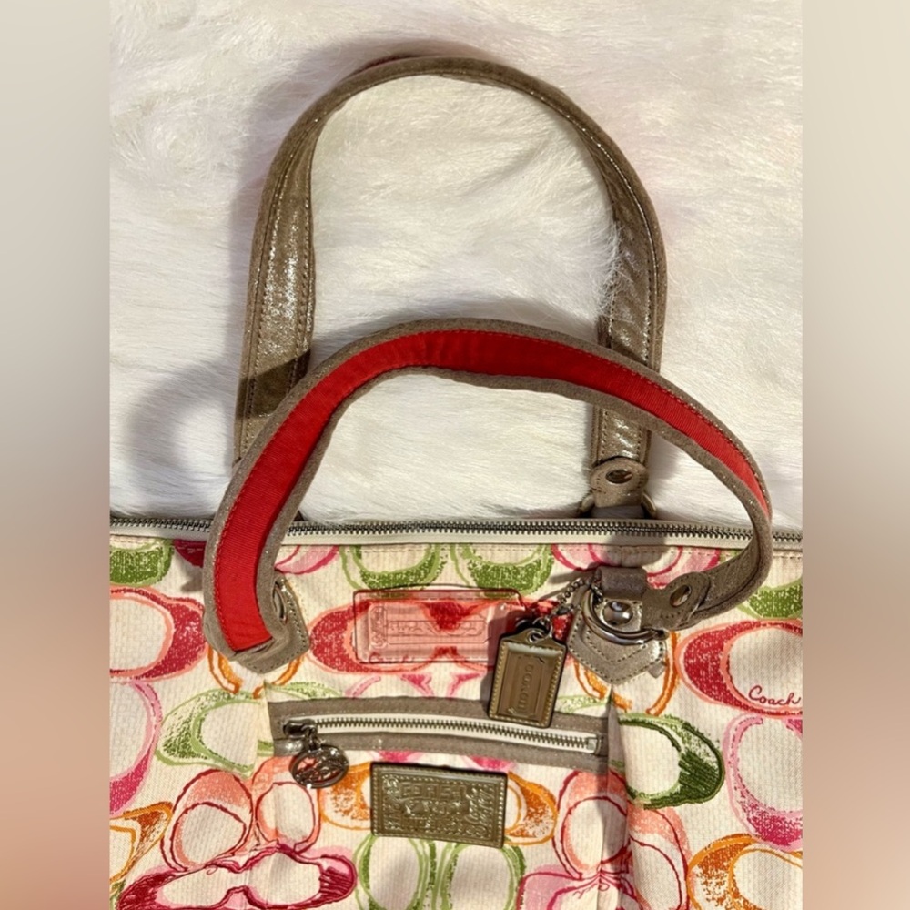 Rare Vintage Coach Poppy Multi Color Dream C Glam Bag and Wallet - Picture 9 of 14